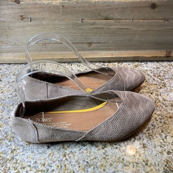 Toms Jutti Neat Flat Loafers Taupe - Picture 1 of 6